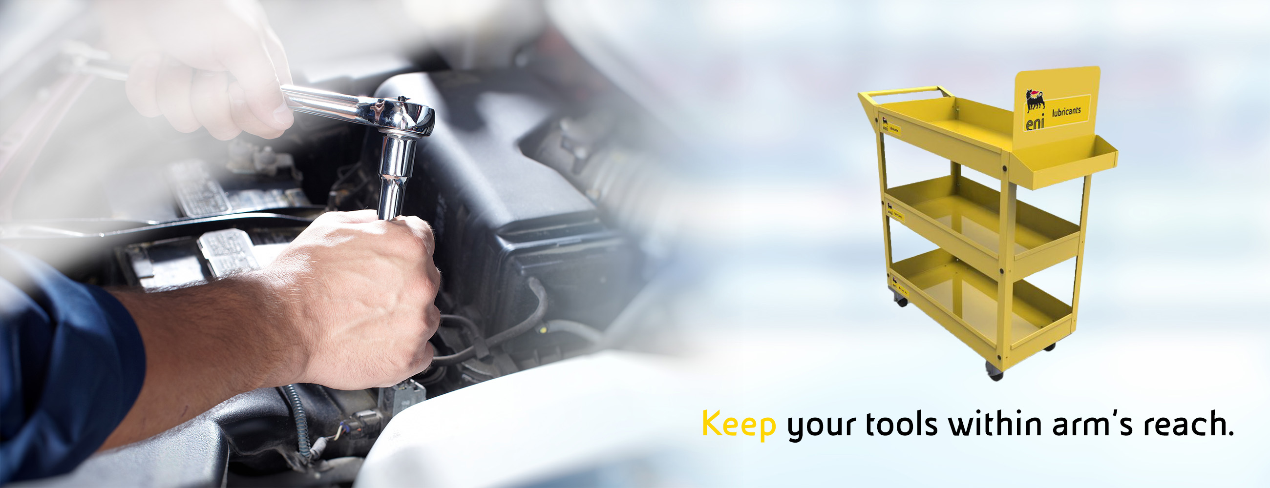 The Eni workshop trolley can help keep your garage organized and efficient. The Eni workshop trolley can help keep your garage organized and efficient.